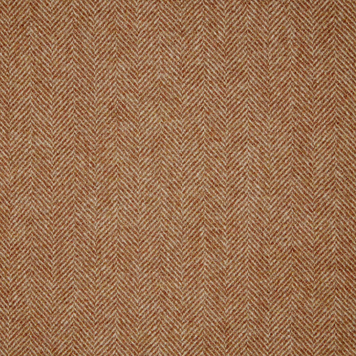 Herringbone Wool Fabric by Abraham Moon Terracotta