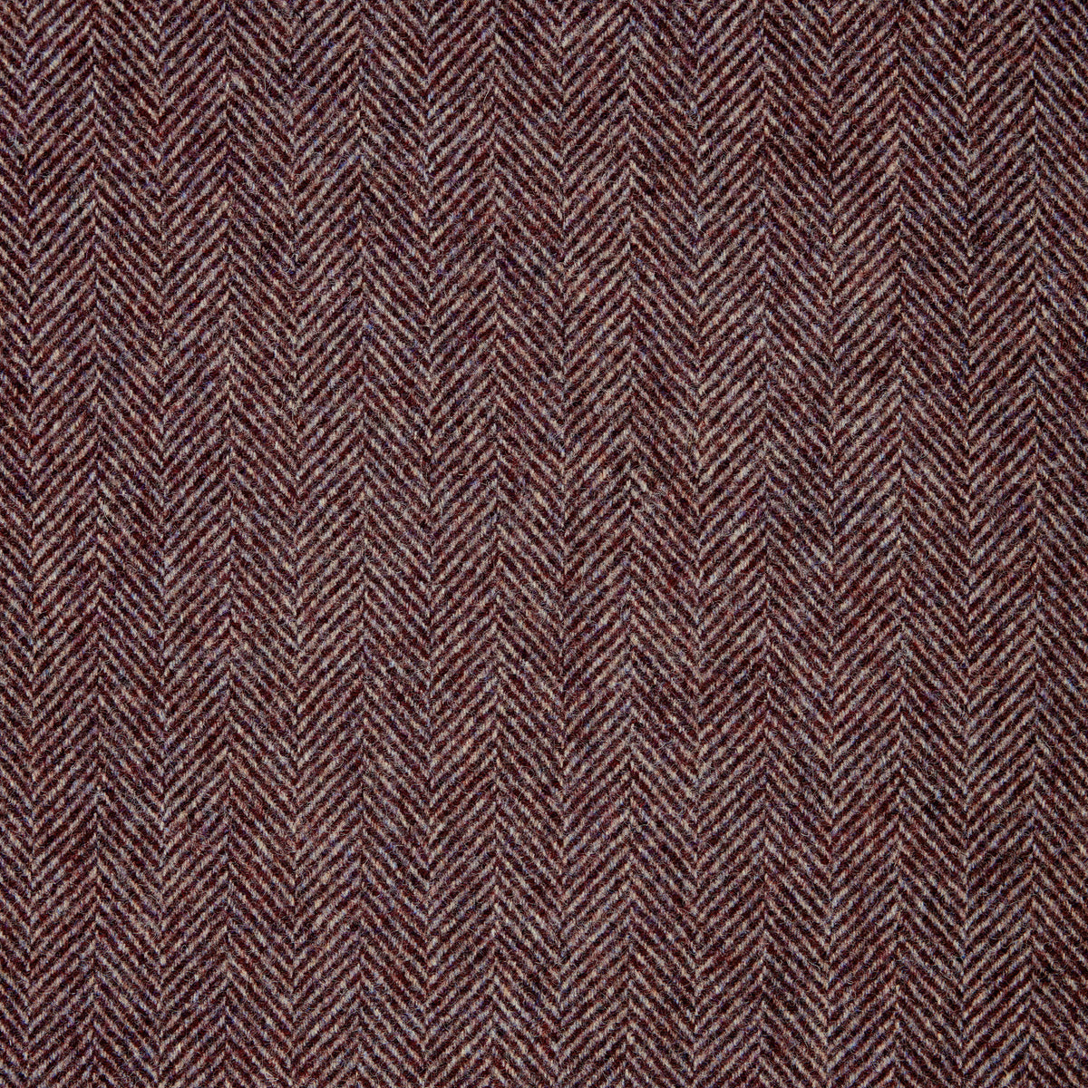 Herringbone Wool Fabric by Abraham Moon Blackberry