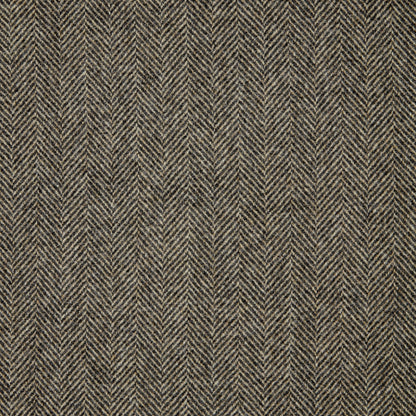Herringbone Wool Fabric by Abraham Moon Charcoal