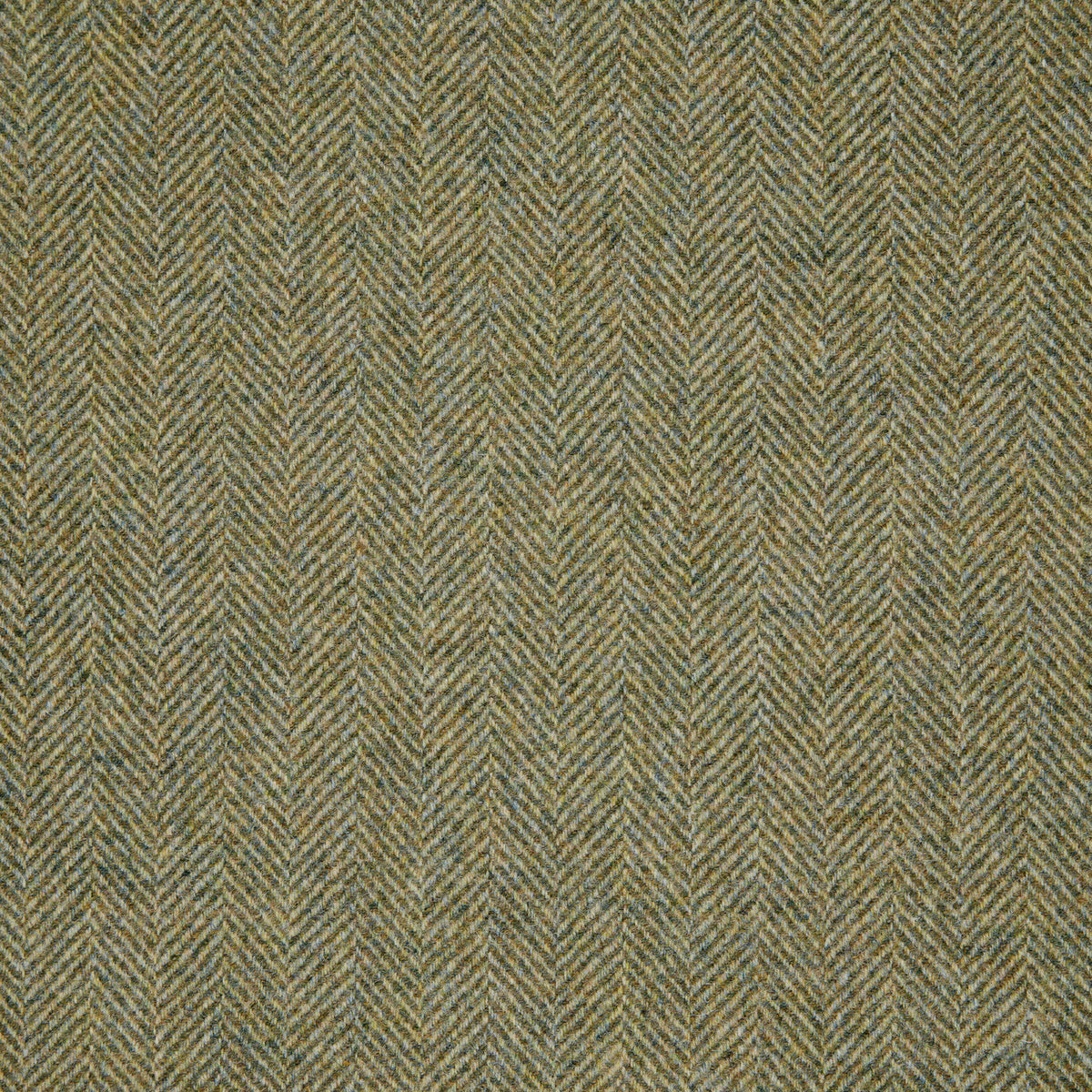 Herringbone Wool Fabric by Abraham Moon Olive