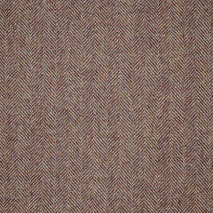 Herringbone Wool Fabric by Abraham Moon Grape