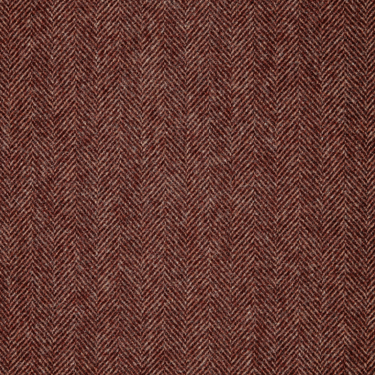 Herringbone Wool Fabric by Abraham Moon Russet