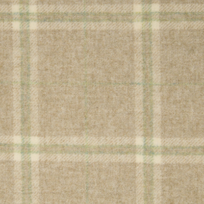 Windowpane Wool Fabric by Abraham Moon Travertine