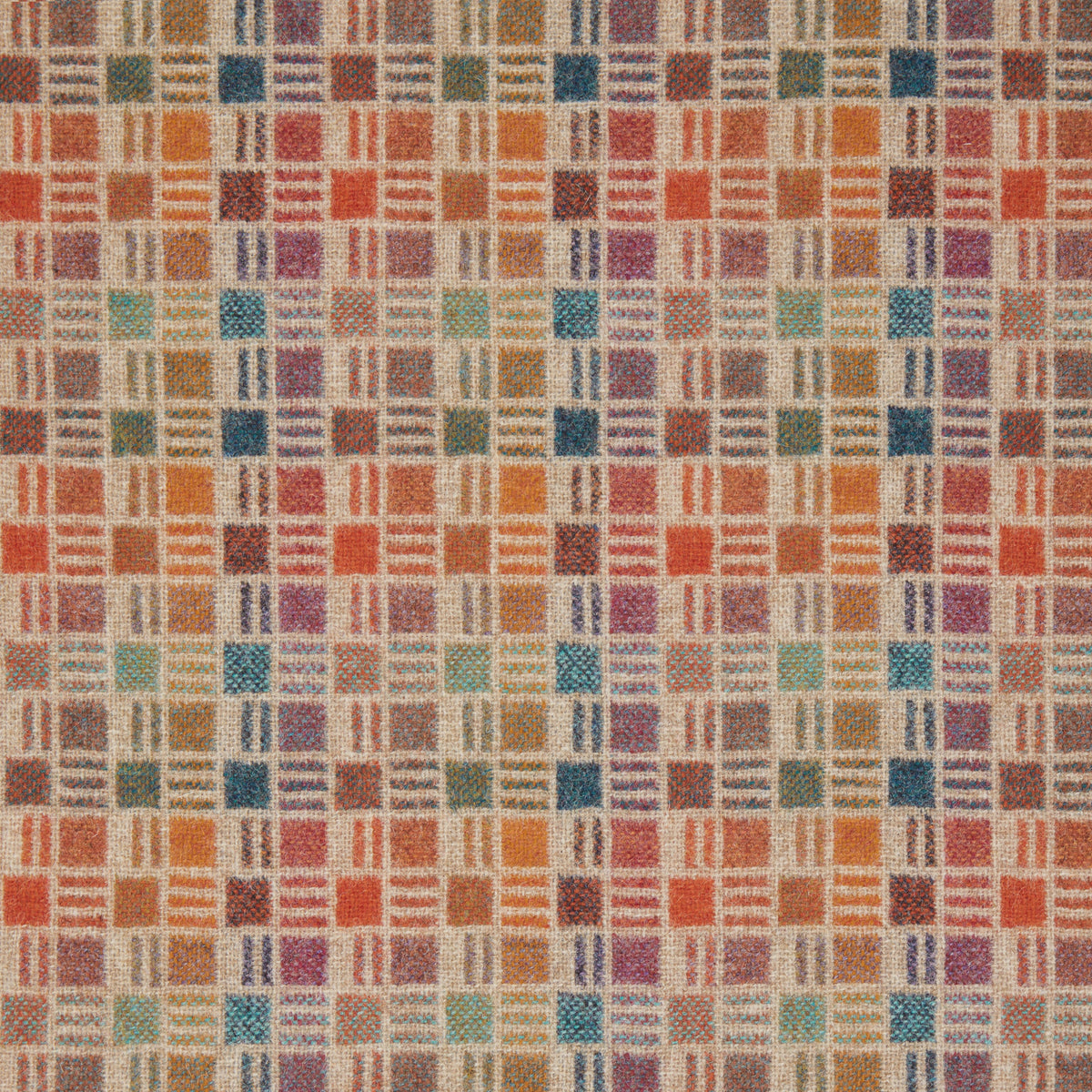 Pompidou Wool Fabric by Abraham Moon Terracotta