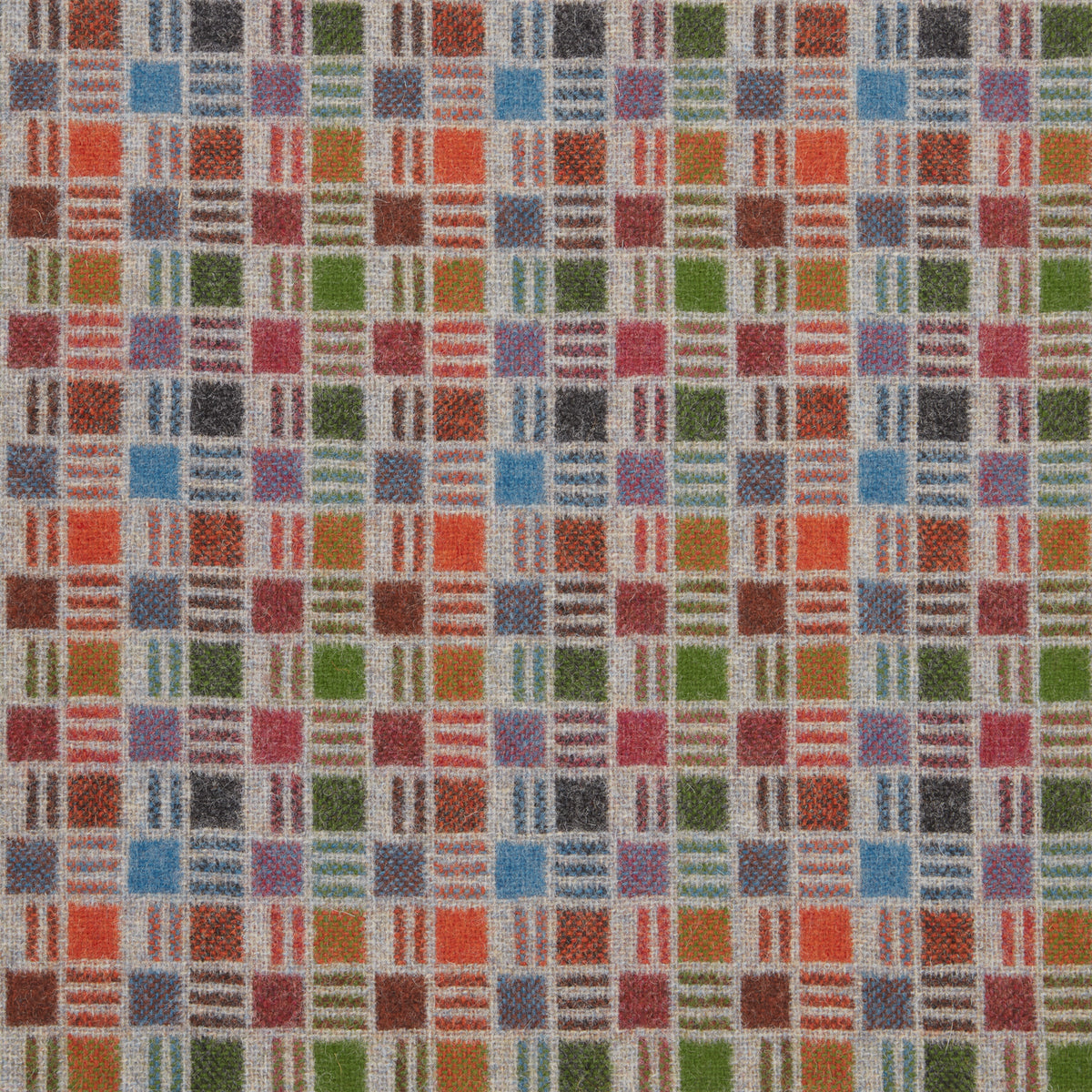 Pompidou Wool Fabric by Abraham Moon Multi