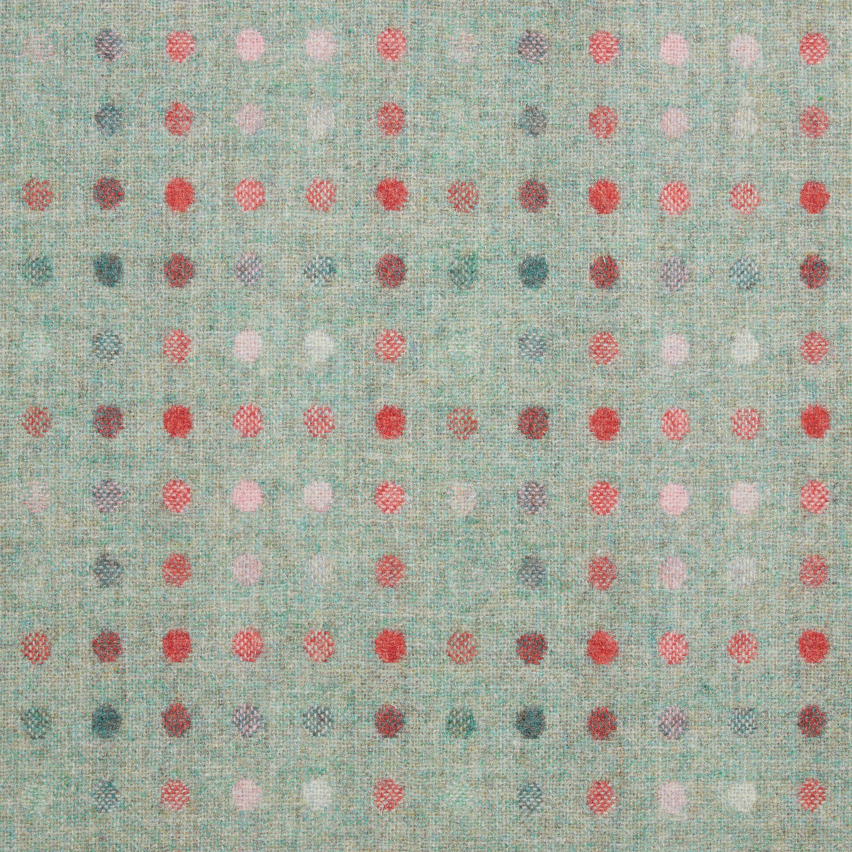 Multispot Wool Fabric by Abraham Moon Aqua Flamingo