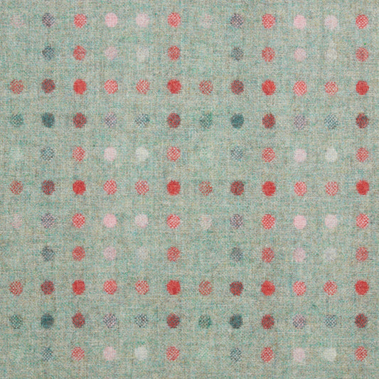 Multispot Wool Fabric by Abraham Moon Aqua Flamingo