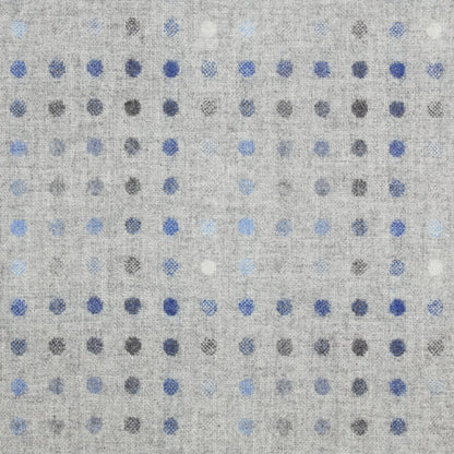 Multispot Wool Fabric by Abraham Moon Silver Denim