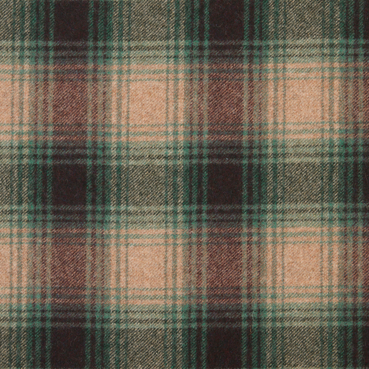 Campbell Wool Fabric by Abraham Moon Evergreen