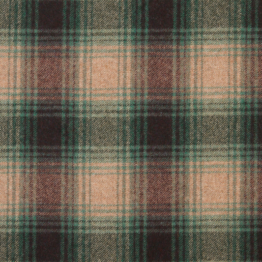 Campbell Wool Fabric by Abraham Moon Evergreen