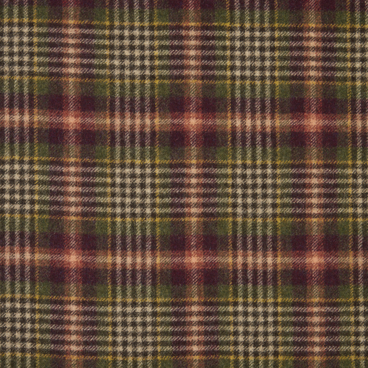 Woolf Wool Fabric by Abraham Moon Evergreen
