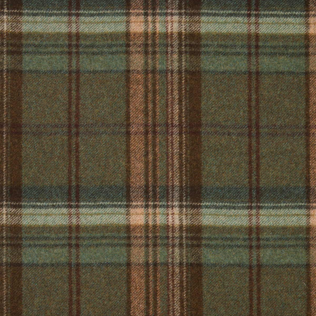Holmes Wool Fabric by Abraham Moon Evergreen