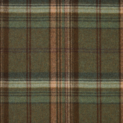 Holmes Wool Fabric by Abraham Moon Evergreen