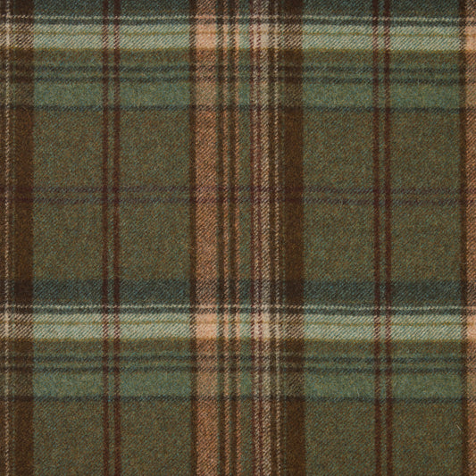 Holmes Wool Fabric by Abraham Moon Evergreen