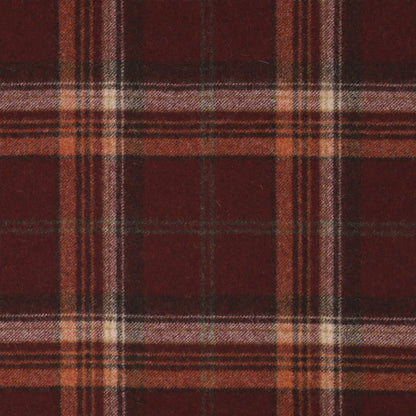 Holmes Wool Fabric by Abraham Moon Burgundy
