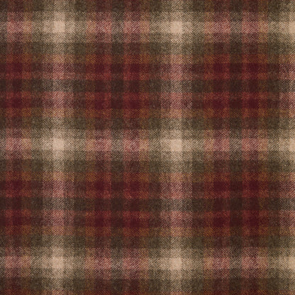 Archer Wool Fabric by Abraham Moon Burgundy