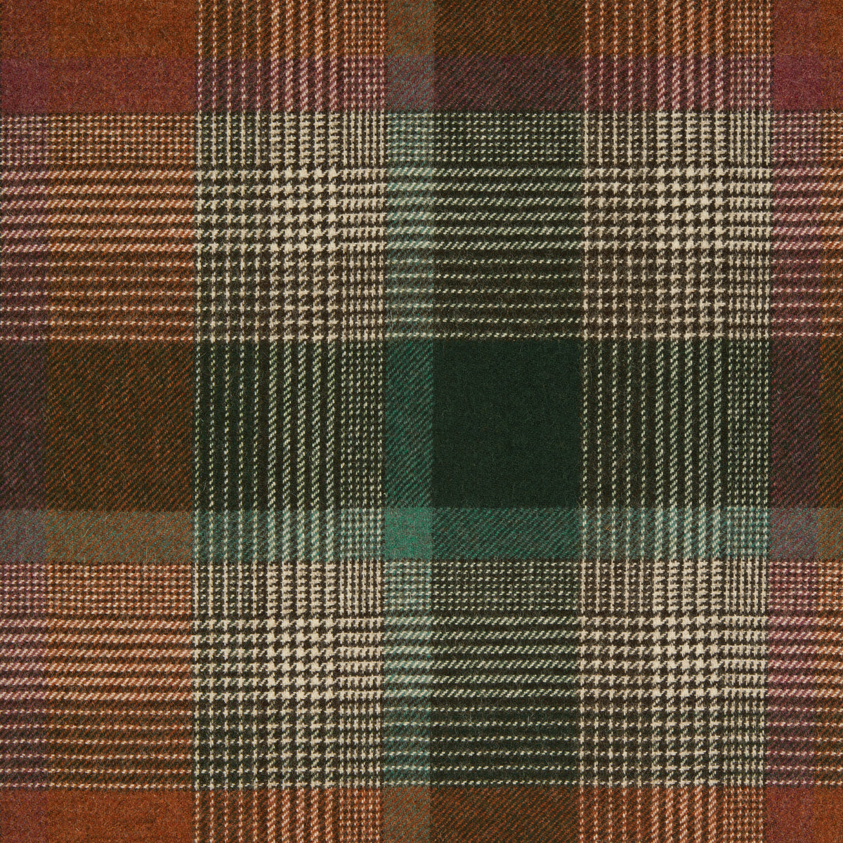 Brunel Wool Fabric by Abraham Moon Evergreen