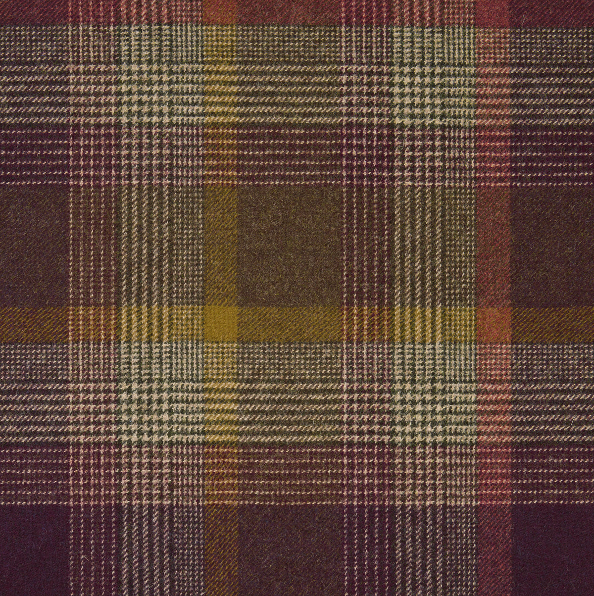 Brunel Wool Fabric by Abraham Moon Burgundy