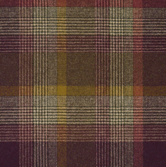 Brunel Wool Fabric by Abraham Moon Burgundy