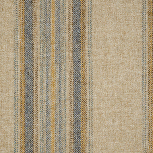 Wentworth Stripe Wool Fabric by Abraham Moon Natural Denim