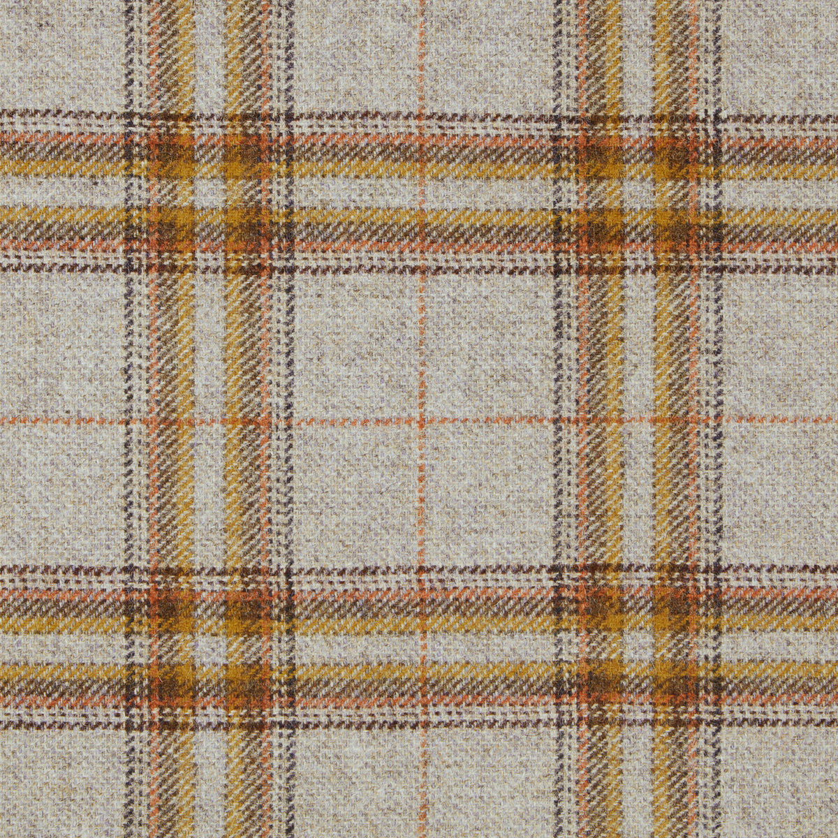 Apsley Wool Fabric by Abraham Moon Grey Ochre