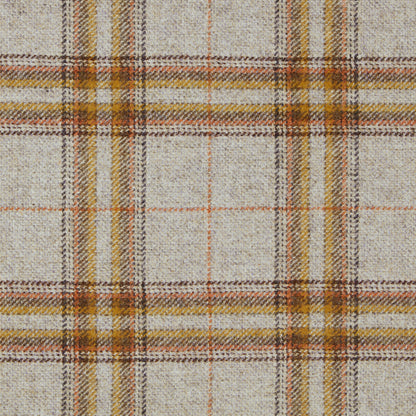 Apsley Wool Fabric by Abraham Moon Grey Ochre