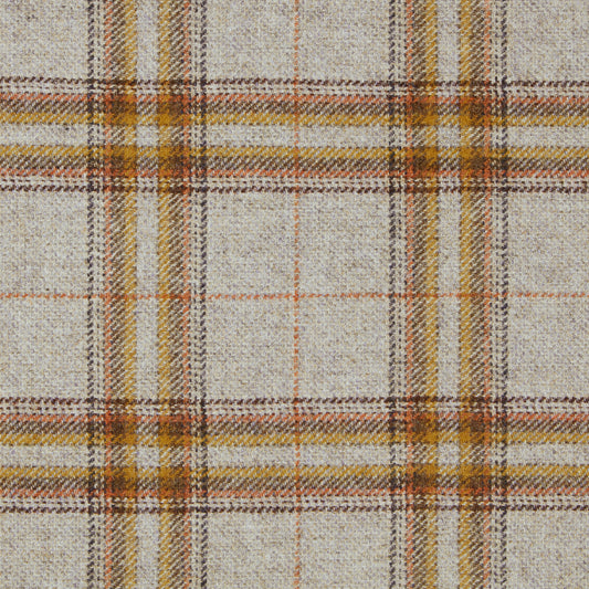 Apsley Wool Fabric by Abraham Moon Grey Ochre