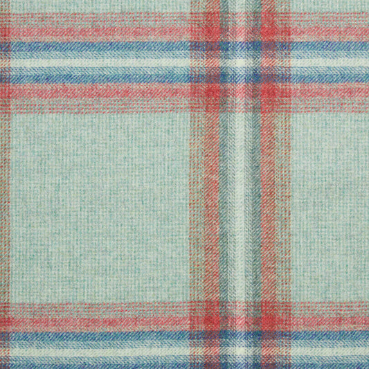 New Orleans Wool Fabric by Abraham Moon Aqua Flamingo