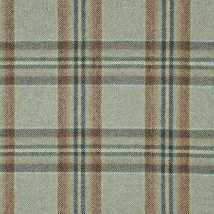 Coates Wool Fabric by Abraham Moon Aqua Rust