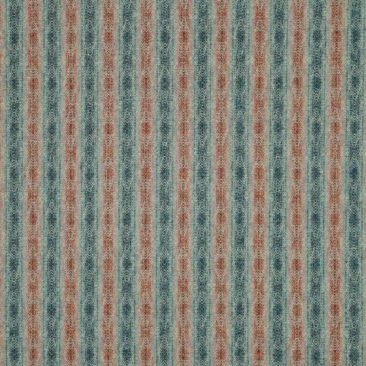 Netherfield Wool Fabric by Abraham Moon Aqua Rust