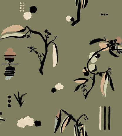 Ukiyo Wallpaper by Tres Tintas Verde