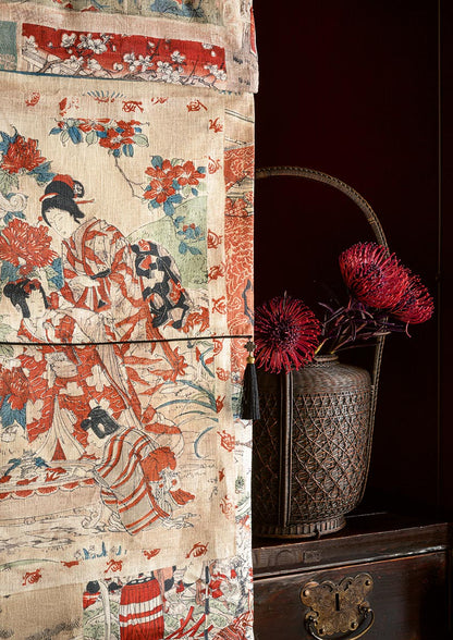 Ukiyoe Fabric by Pierre Frey shown in a room setting (view 2)