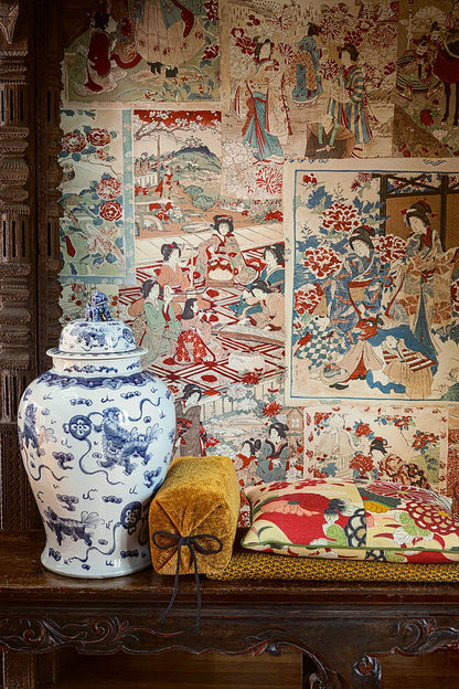 Ukiyoe Wallpaper by Pierre Frey shown in a room setting (view 2)