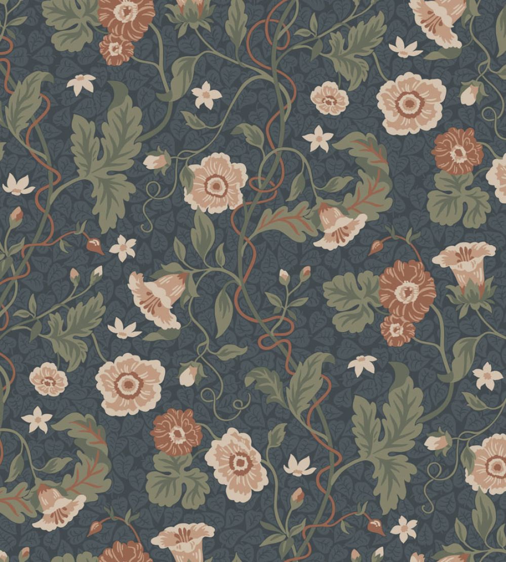 Ulla Wallpaper by Sandberg Midnight