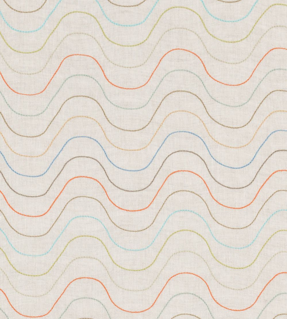 Undulating Lines Fabric by Vanderhurd Multi/Natural