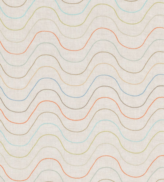 Undulating Lines Fabric by Vanderhurd Multi/Natural