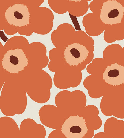 Unikko Wallpaper by Marimekko Orange