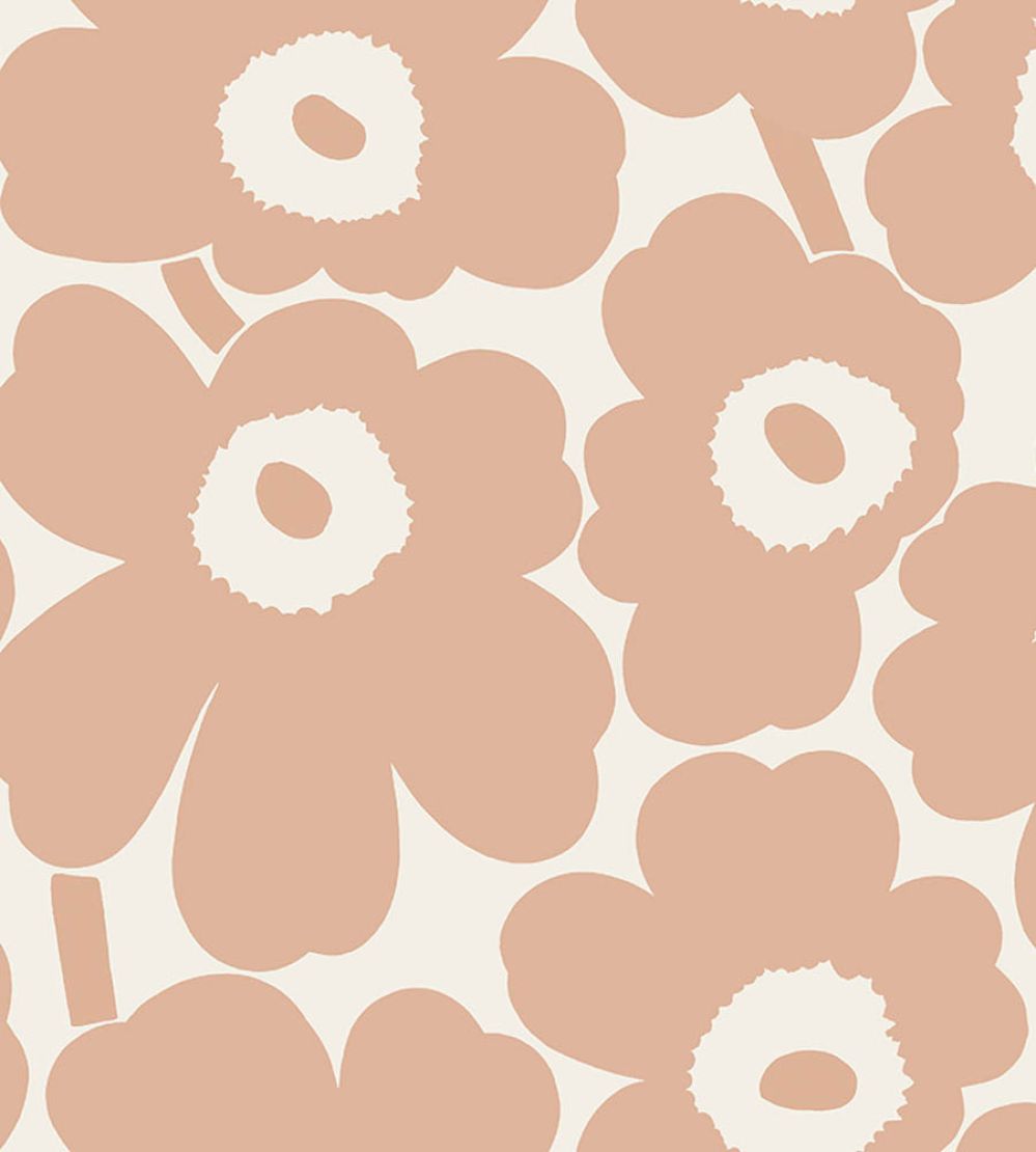 Unikko Wallpaper by Marimekko Pink