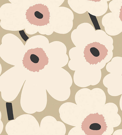 Unikko Wallpaper by Marimekko Putty