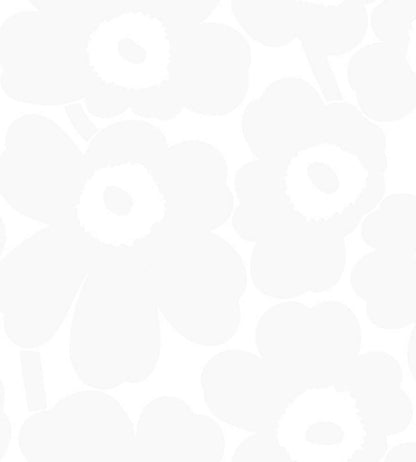 Unikko Wallpaper by Marimekko White