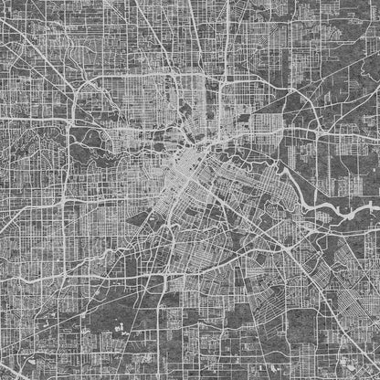 Urban Map mural by Coordonné in Black, flat pattern view