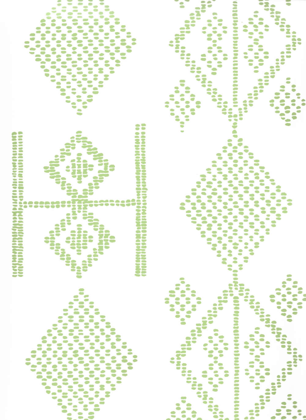 Vacances Jungle Green On Almost White wallpaper by Alan Campbell