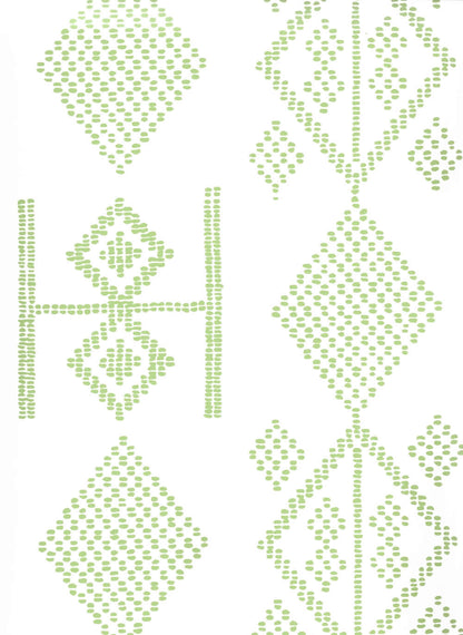 Vacances Jungle Green On Almost White wallpaper by Alan Campbell