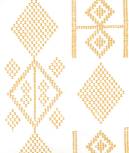 Vacances Inca Gold on Almost White wallpaper by Alan Campbell