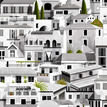 Valldemossa wallpaper by Coordonné in Night, flat pattern view