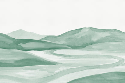 Valley Dark Green mural by Hovia