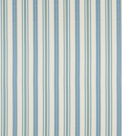 Valley Stripe Fabric by Sanderson Indigo/Ivory