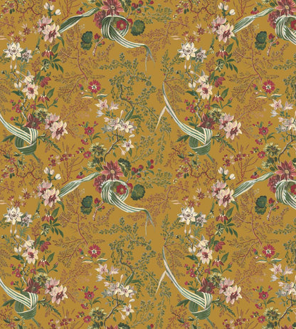 V&A Floris Fabric by Arley House Gold