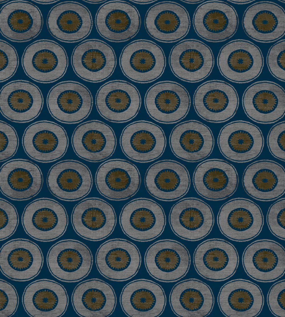 V&A Izmir Fabric by Arley House Prussian
