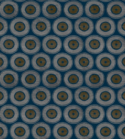 V&A Izmir Fabric by Arley House Prussian